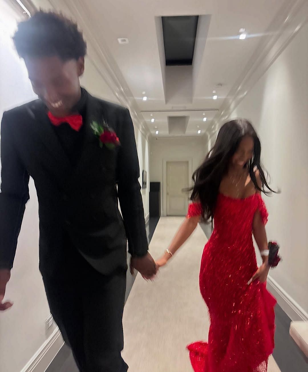 James' Sierra Canyon teammate shares prom photos with Diddy's twin daughter, Jessie Combs (Image: IG/ the_combs_twins)